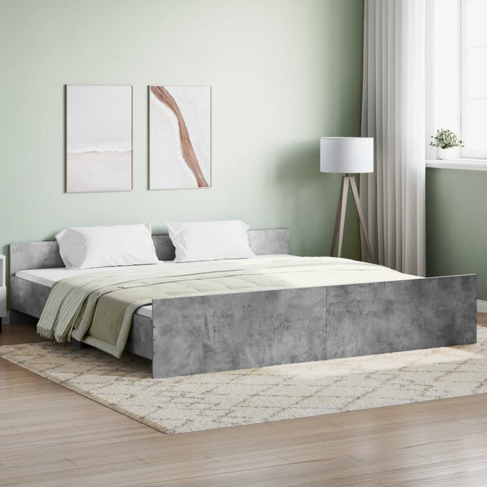 Giroletto con Testiera e Pediera Grigio Cemento 180x200 cmcod mxl 131796