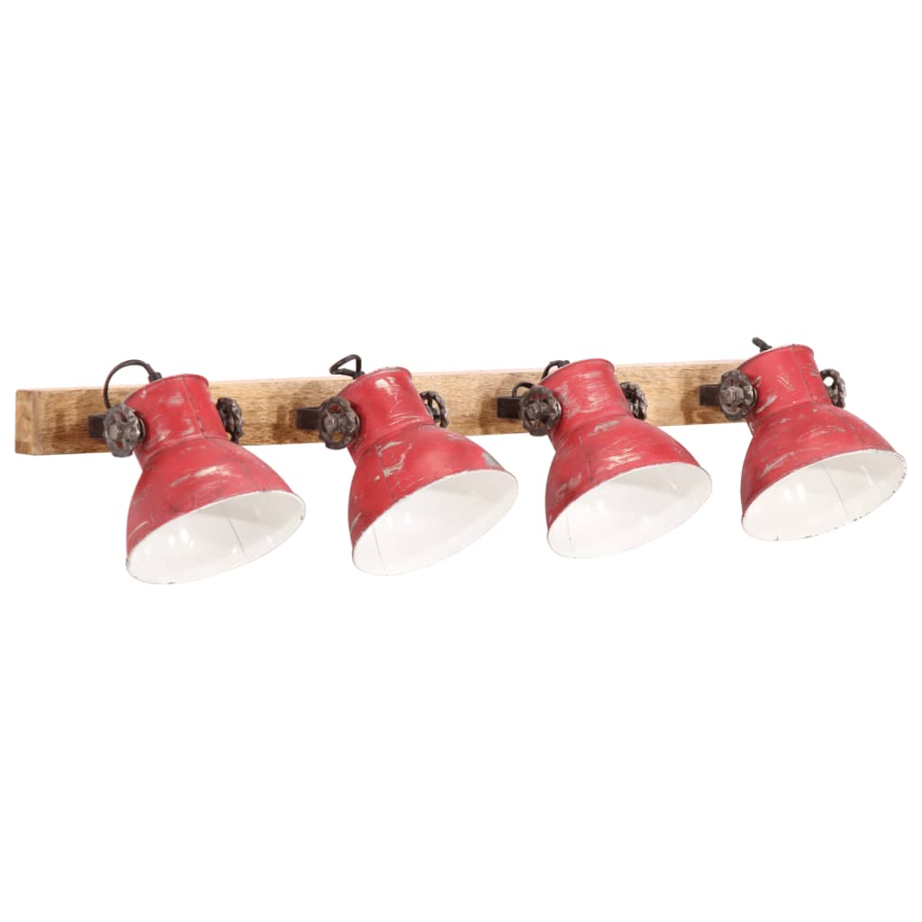 Lampada a Parete 25 W Rosso Anticato 90x25 cm E27 371820