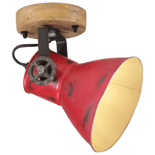 Lampada a Parete 25 W Rosso Anticato 11,5x11,5x25 cm E27 371826