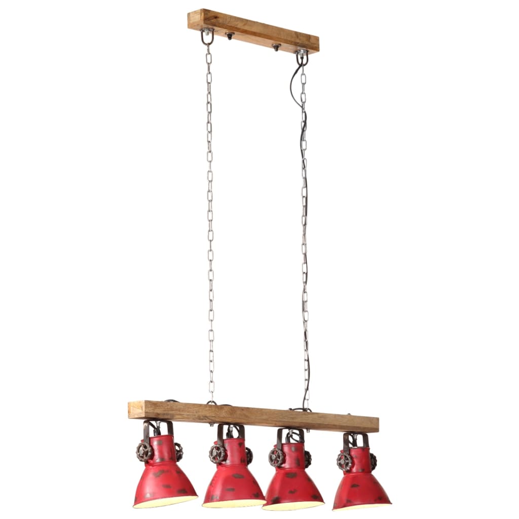 Lampada da Soffitto 25 W Rosso Anticato 90x24x111 cm E27 371837