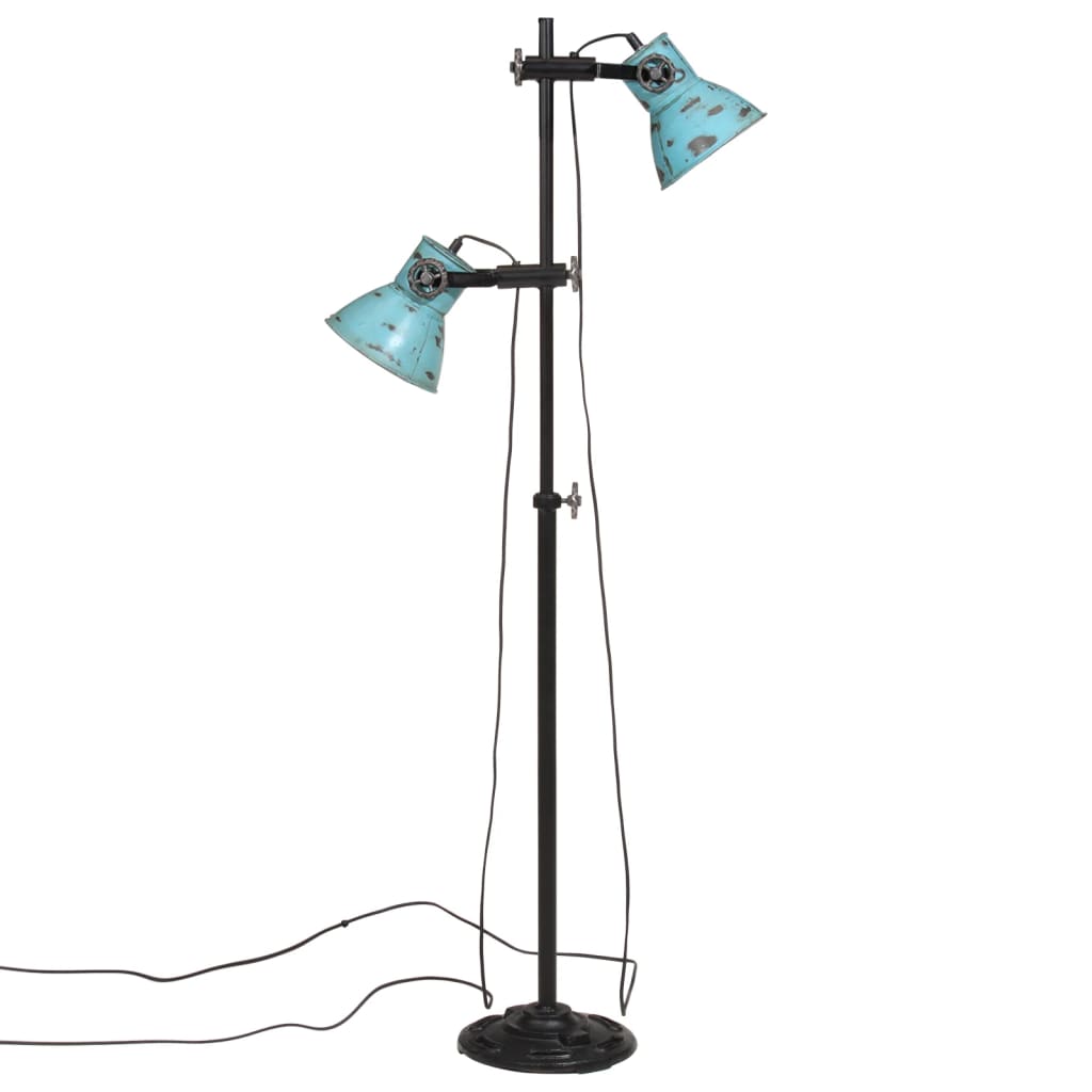 Lampada da Terra 25 W Blu Anticato 25x25x90/160 cm E27 371846