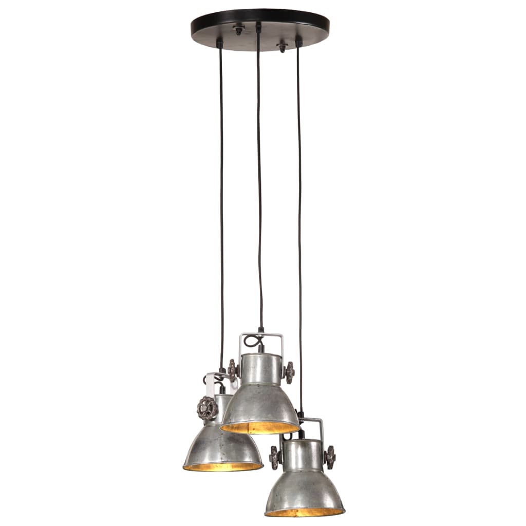 Lampada Pensile 25 W Argento Vintage 30x30x100 cm E27 371855