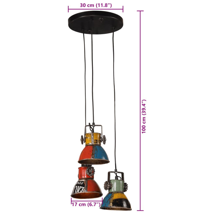 Lampada Pensile 25 W Multicolore 30x30x100 cm E27 371859