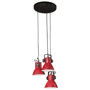 Lampada Pensile 25 W Rosso Anticato 30x30x100 cm E27 371861