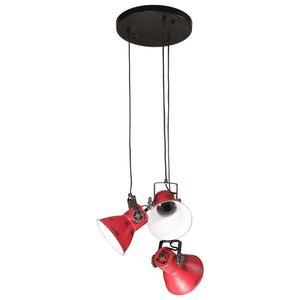 Lampada Pensile 25 W Rosso Anticato 30x30x100 cm E27 371861