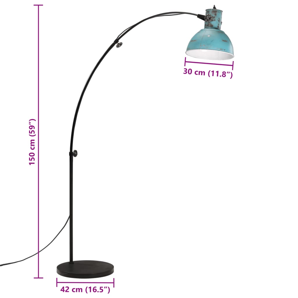 Lampada da Terra 25 W Blu Anticato 150 cm E27 371940