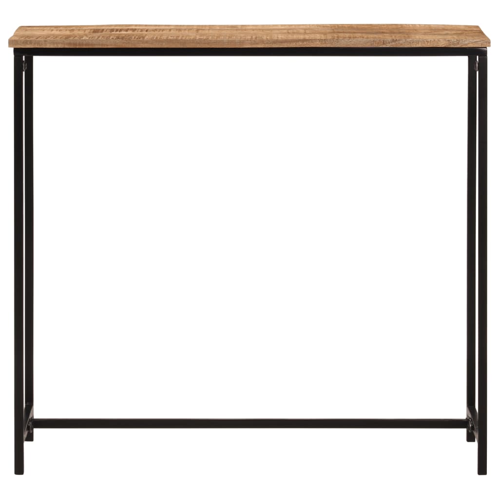 Tavolo Consolle 80x30x74 cm in Legno Massello di Mango e Ferro 371967