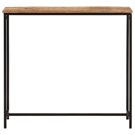 Tavolo Consolle 80x30x74 cm in Legno Massello di Mango e Ferro 371967