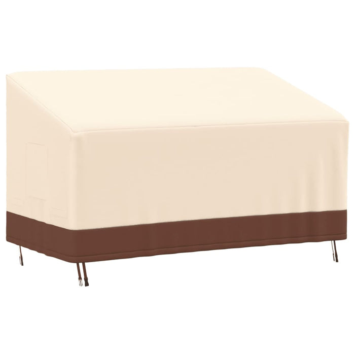 Copertura per Panca a 3 Posti Beige 159x84x56/81 cm 600D Oxford 359665