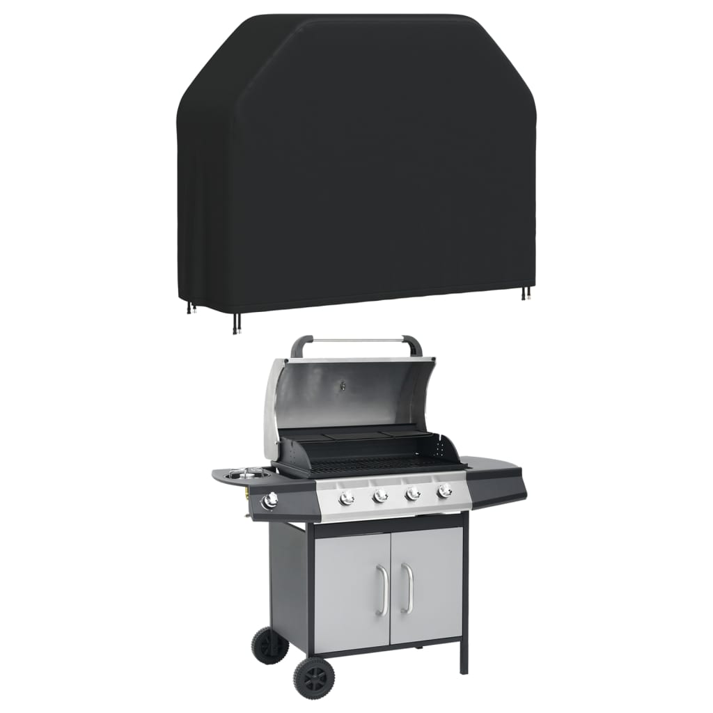 Copertura per Barbecue 162x61x122 cm Nera 420D Oxfordcod mxl 133072