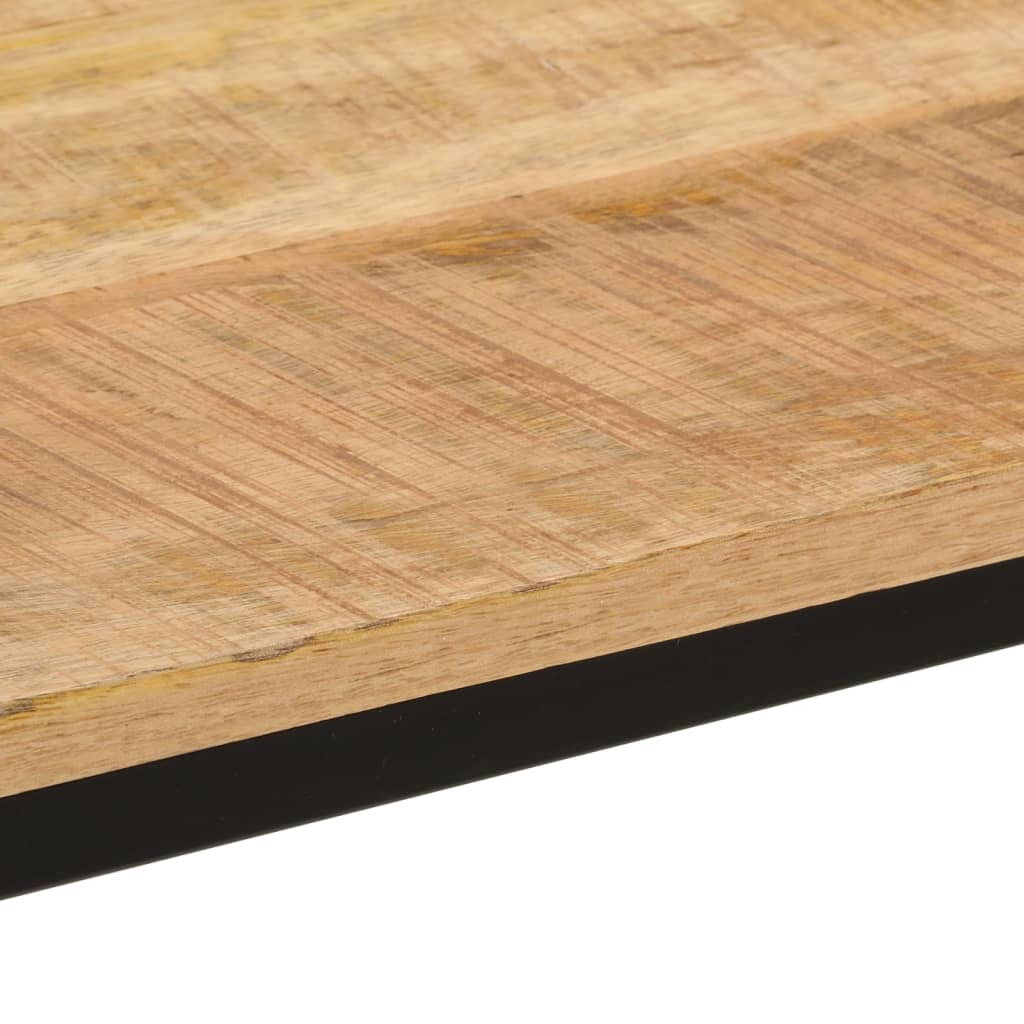 Tavolo Pranzo 110x55x75cm Legno Massello Mango Grezzo e Ferro 372727