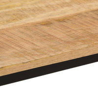 Tavolo Pranzo 110x55x75cm Legno Massello Mango Grezzo e Ferro 372727