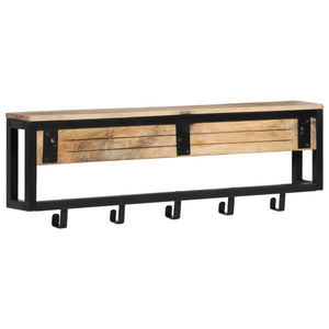 Appendiabiti 87x10x27 cm in Legno Massello Grezzo di Mangocod mxl 116882