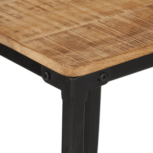 Sedie da Bar 4 pz in Legno Massello Grezzo di Mango 358941