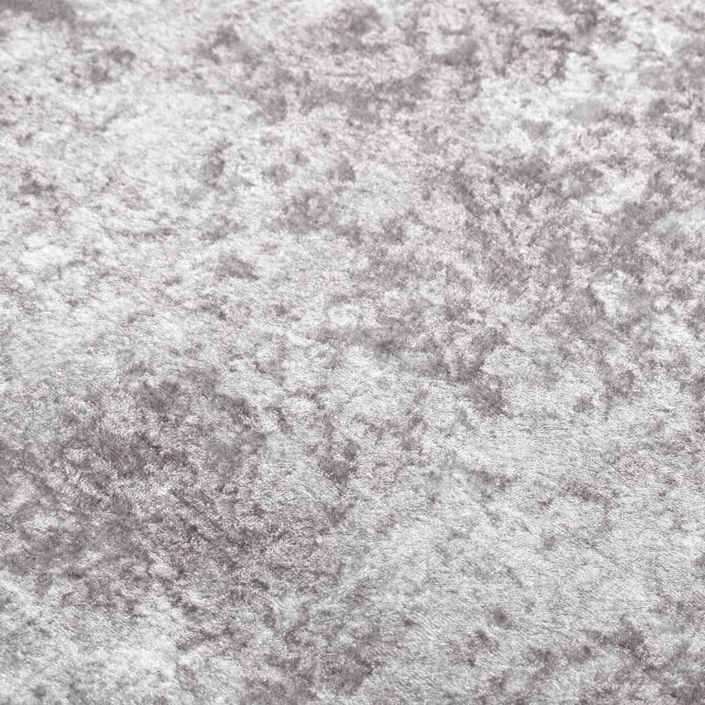 Tappeto Lavabile Grigio e Oro 120x170 cm Antiscivolo 373984