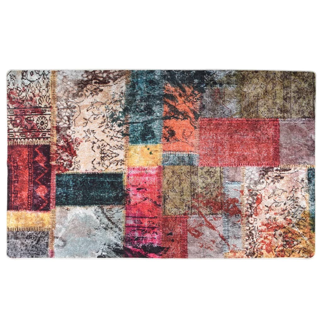 Tappeto Lavabile Patchwork Multicolore 120x170 cm Antiscivolo 373994