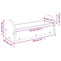 Mangiatoia per Conigli 28x10x10 cm in Legno Massello di Abete 172422