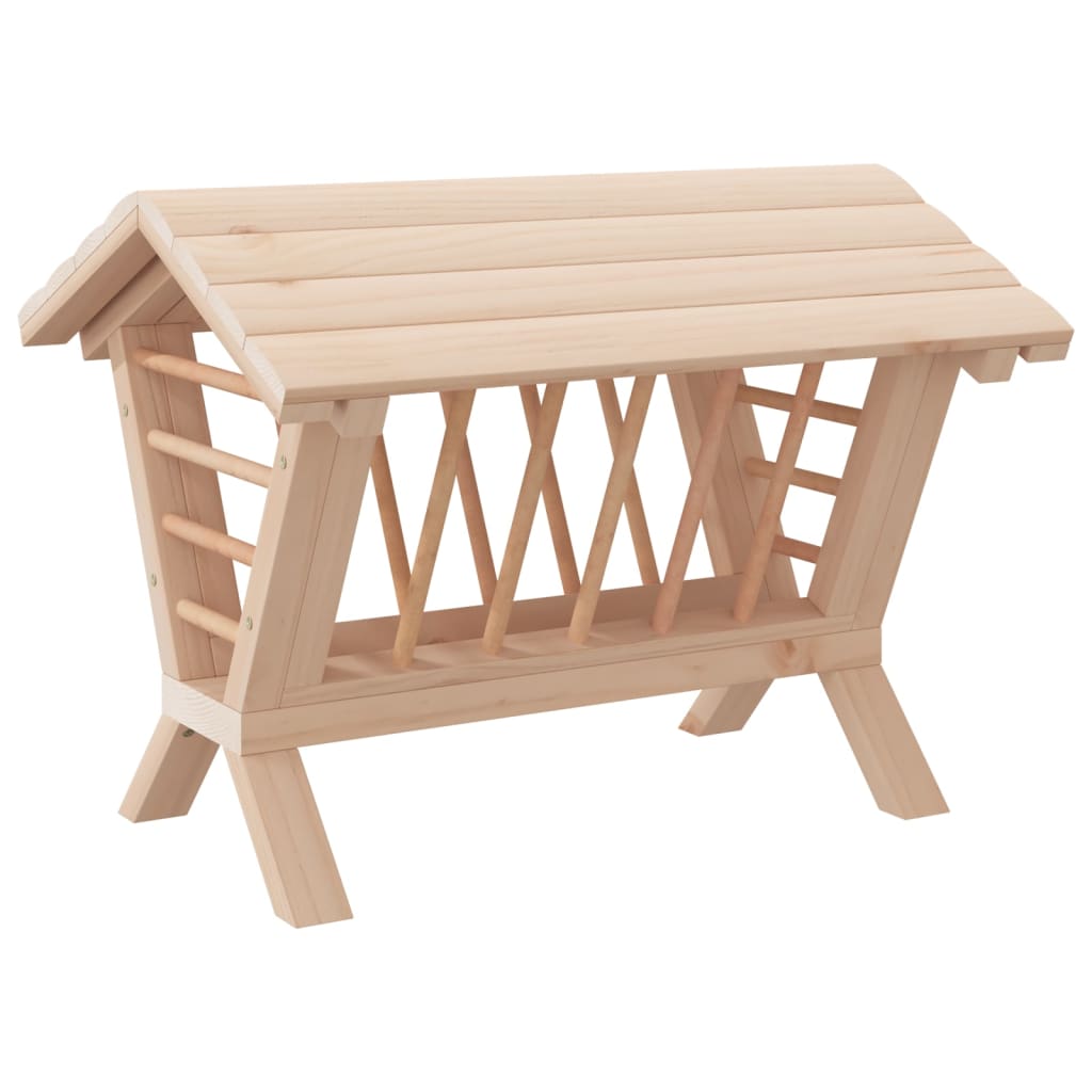 Mangiatoia per Conigli 44x33x33 cm in Legno Massello di Abetecod mxl 131764