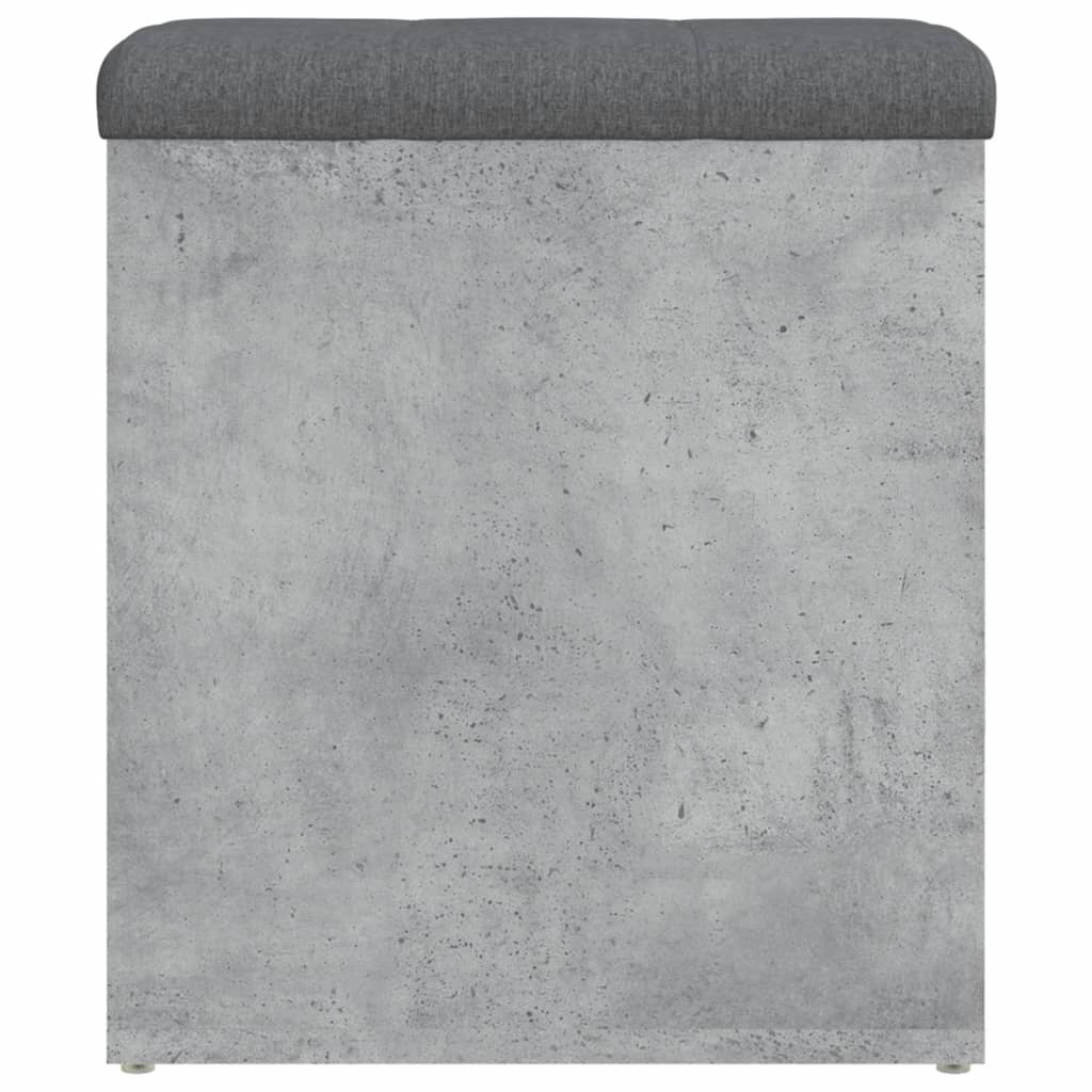 Panca Portaoggetti Grigio Cemento 42x42x45 cm Legno Multistrato 835036