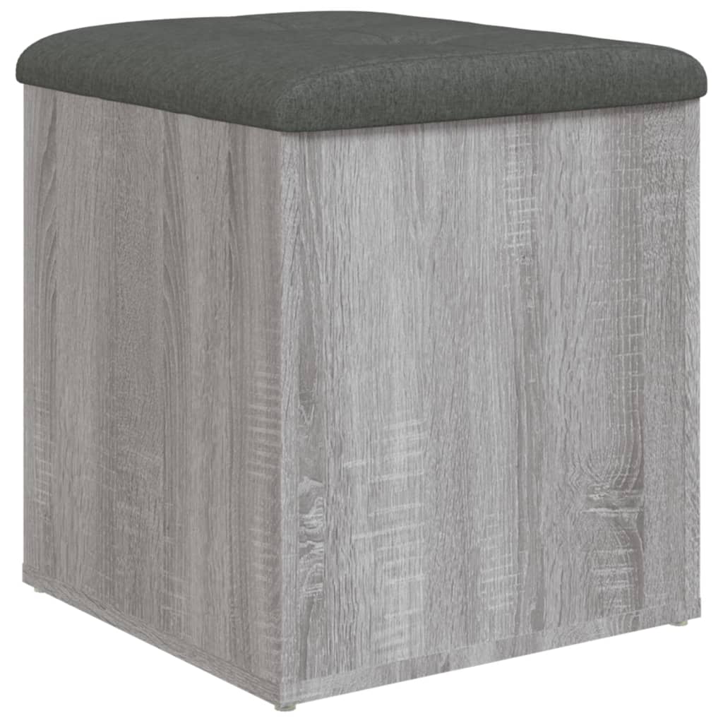 Panca Portaoggetti Grigio Sonoma 42x42x45 cm Legno Multistrato 835038