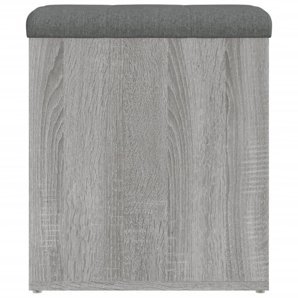 Panca Portaoggetti Grigio Sonoma 42x42x45 cm Legno Multistrato 835038