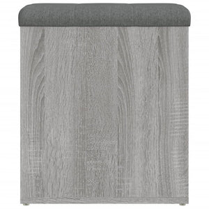 Panca Portaoggetti Grigio Sonoma 42x42x45 cm Legno Multistrato 835038