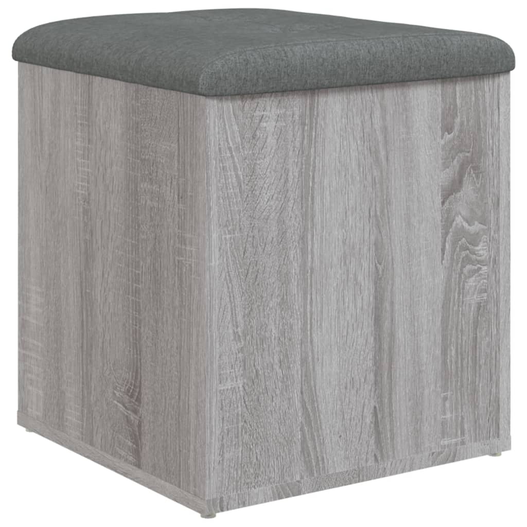 Panca Portaoggetti Grigio Sonoma 42x42x45 cm Legno Multistrato 835038