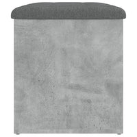 Panca Portaoggetti Grigio Cemento 62x42x45 cm Legno Multistrato 835043