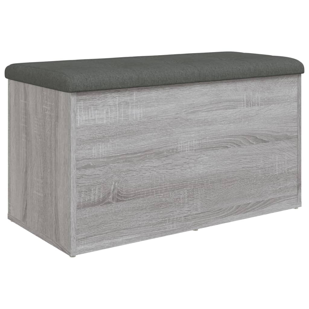 Panca Portaoggetti Grigio Sonoma 82x42x45 cm Legno Multistrato 835052