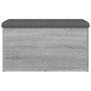 Panca Portaoggetti Grigio Sonoma 82x42x45 cm Legno Multistrato 835052