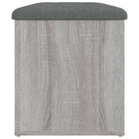 Panca Portaoggetti Grigio Sonoma 82x42x45 cm Legno Multistrato 835052