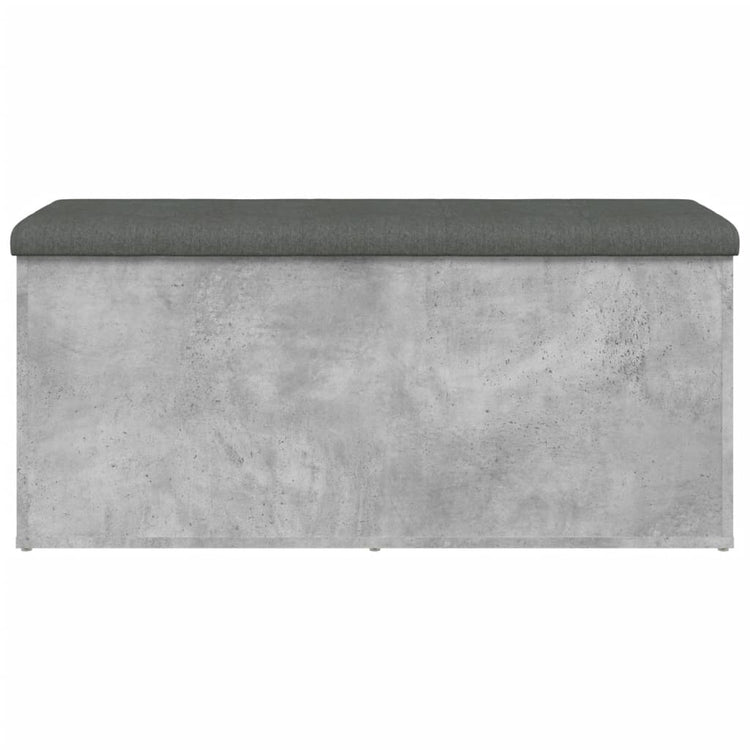 Panca Portaoggetti Grigio Cemento 102x42x45cm Legno Multistrato 835057