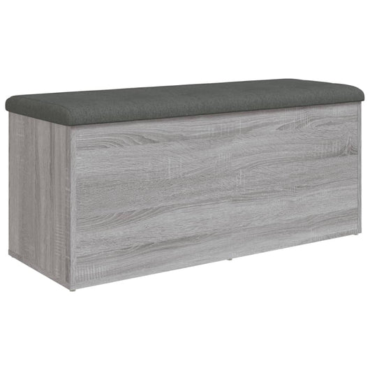 Panca Portaoggetti Grigio Sonoma 102x42x45 cm Legno Multistrato 835059