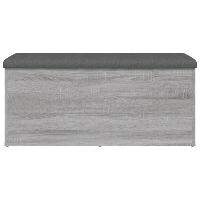 Panca Portaoggetti Grigio Sonoma 102x42x45 cm Legno Multistrato 835059