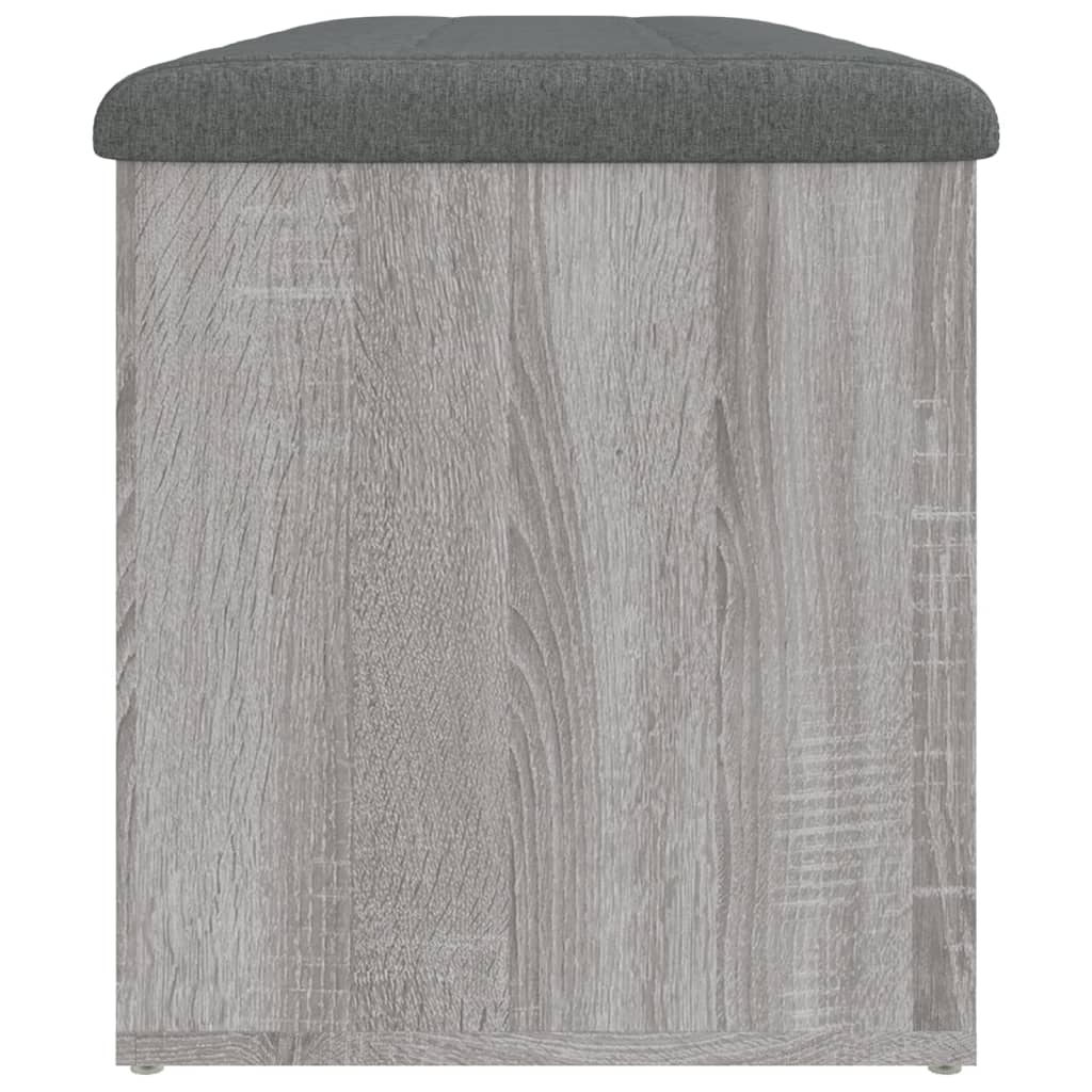 Panca Portaoggetti Grigio Sonoma 102x42x45 cm Legno Multistrato 835059