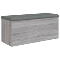 Panca Portaoggetti Grigio Sonoma 102x42x45 cm Legno Multistrato 835059