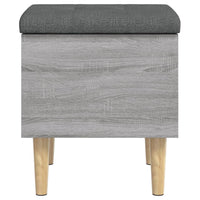 Panca Portaoggetti Grigio Sonoma 42x42x46 cm Legno Multistrato 835066