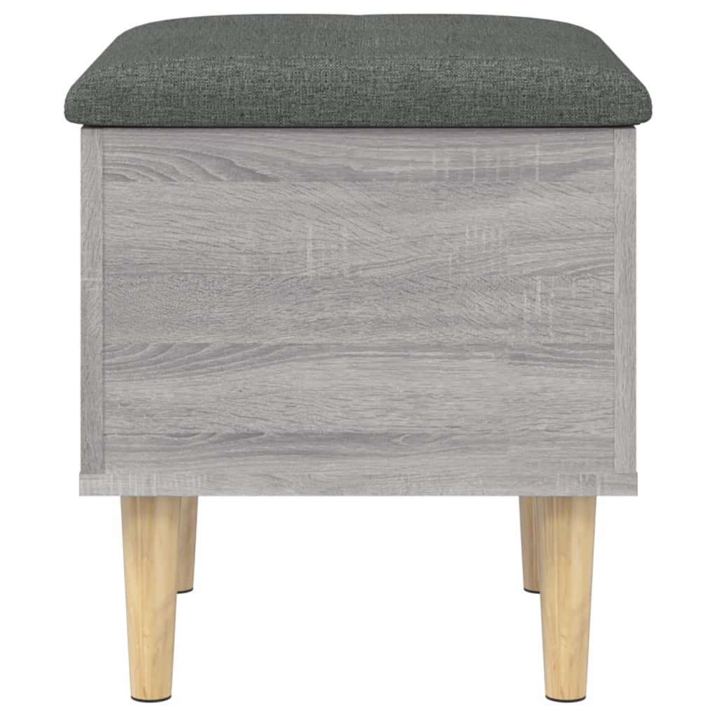 Panca Portaoggetti Grigio Sonoma 42x42x46 cm Legno Multistrato 835066