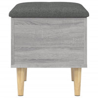 Panca Portaoggetti Grigio Sonoma 42x42x46 cm Legno Multistrato 835066