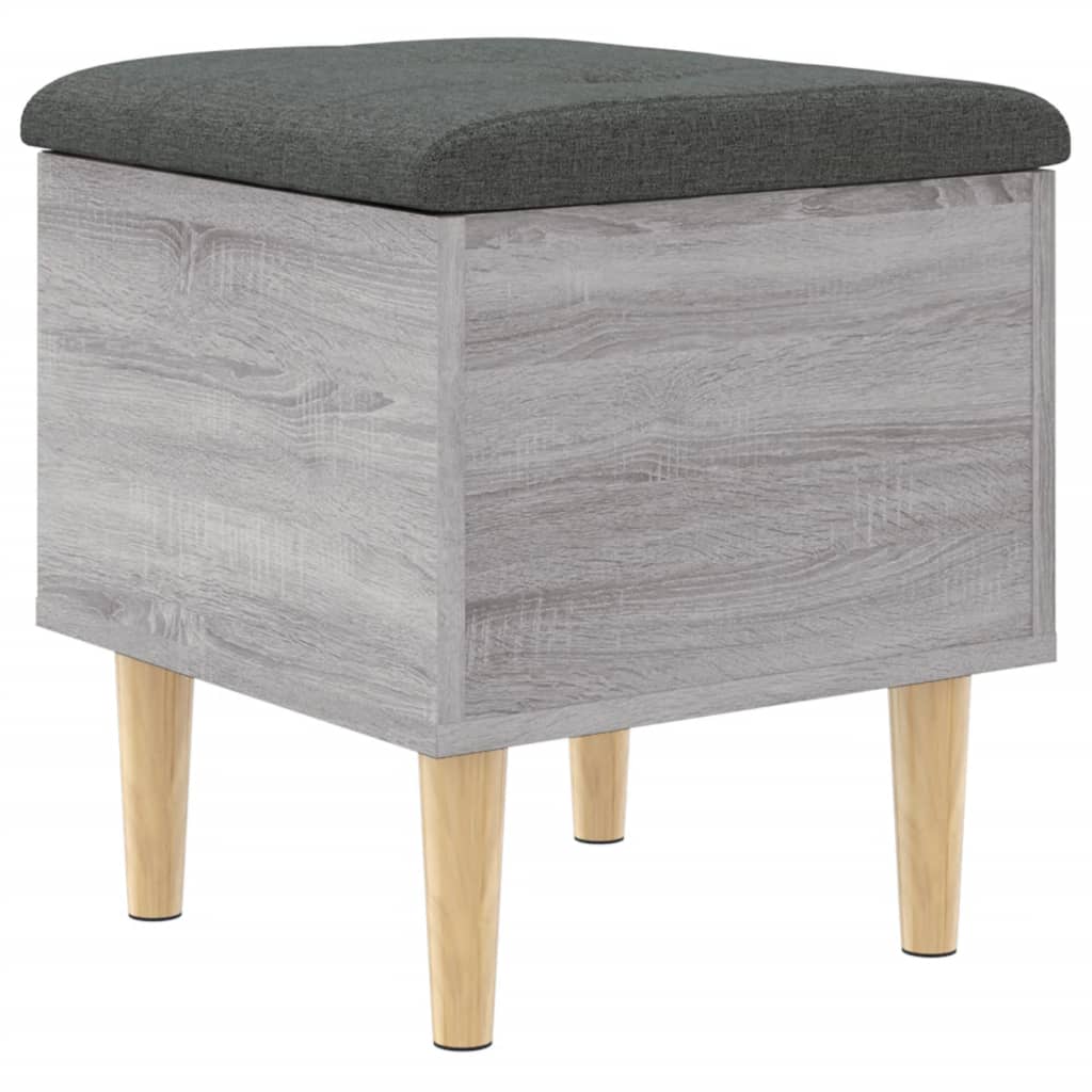 Panca Portaoggetti Grigio Sonoma 42x42x46 cm Legno Multistrato 835066