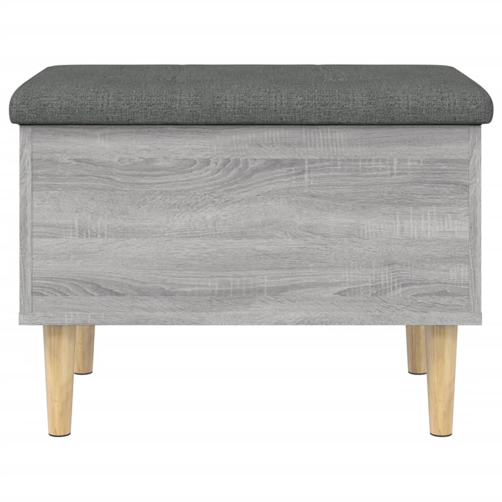 Panca Portaoggetti Grigio Sonoma 62x42x46 cm Legno Multistrato 835073