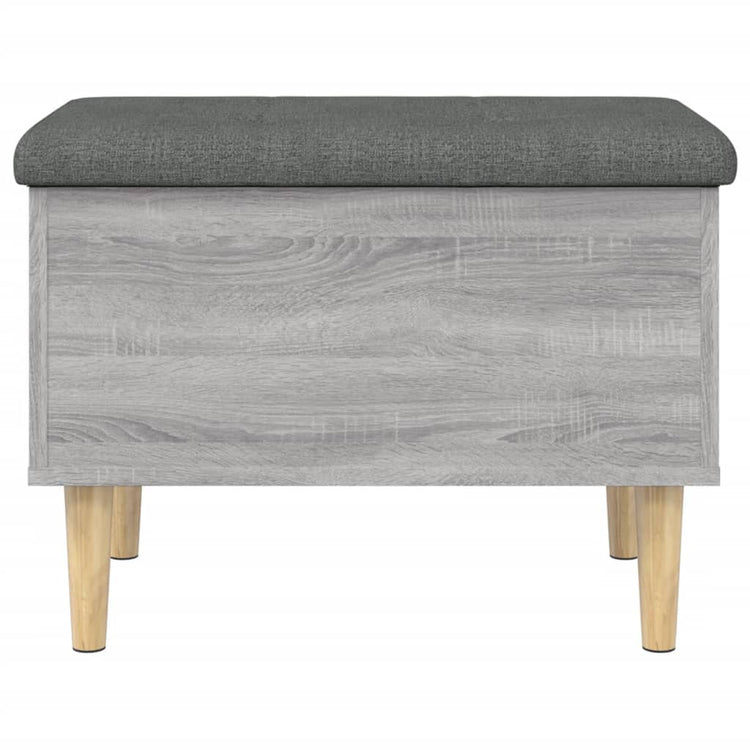 Panca Portaoggetti Grigio Sonoma 62x42x46 cm Legno Multistrato 835073