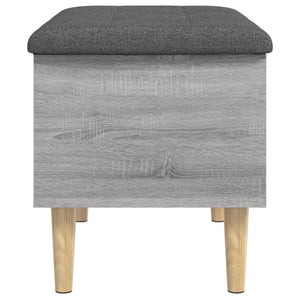 Panca Portaoggetti Grigio Sonoma 62x42x46 cm Legno Multistrato 835073