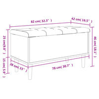 Panca Portaoggetti Bianca 82x42x46 cm in Legno Multistrato 835075