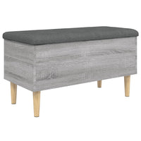 Panca Portaoggetti Grigio Sonoma 82x42x46 cm Legno Multistrato 835080