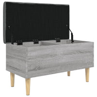 Panca Portaoggetti Grigio Sonoma 82x42x46 cm Legno Multistrato 835080