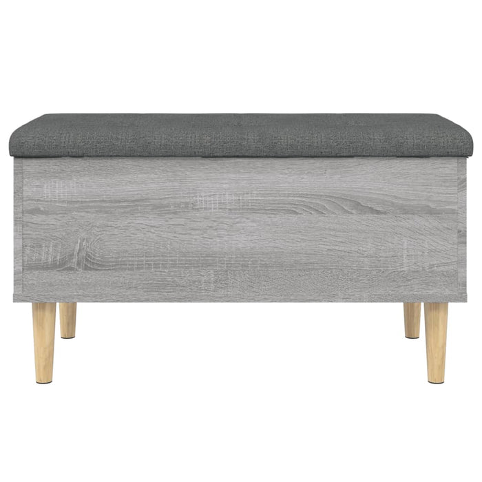 Panca Portaoggetti Grigio Sonoma 82x42x46 cm Legno Multistrato 835080