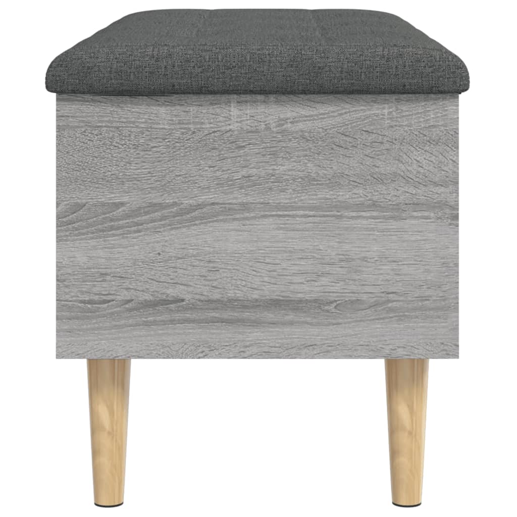 Panca Portaoggetti Grigio Sonoma 82x42x46 cm Legno Multistrato 835080