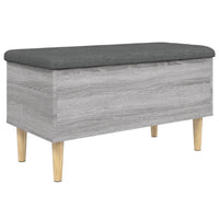 Panca Portaoggetti Grigio Sonoma 82x42x46 cm Legno Multistrato 835080