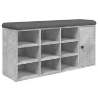 Panca Porta Scarpe Grigio Cemento 102x32x50cm Legno Multistratocod mxl 85650